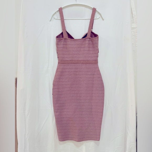 COPY - Dusty pink shimmering bandage dress - Picture 2 of 2